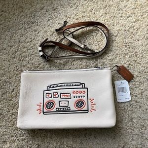 Brand New Coach × Keith Haring Lyla Grained
Leather Crossbody Bag